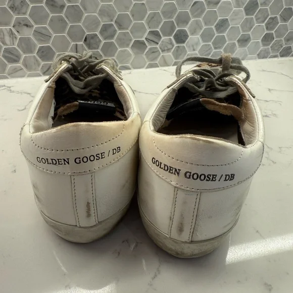 Golden Goose Superstar Calf Hair Leopard Print Sneakers EU42